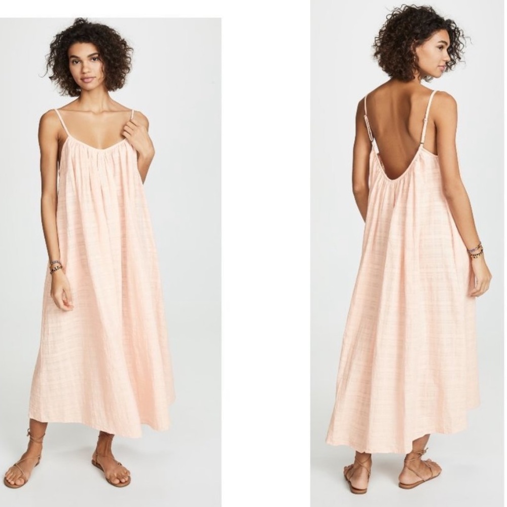 Mara Hoffman Pale Peach Maxi Slip Dress
